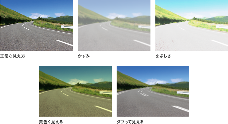白内障の見え方(イメージ)